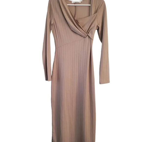 ASTR THE LABEL TAN MIDI DRESS, SIZE LARGE - Picture 2 of 6